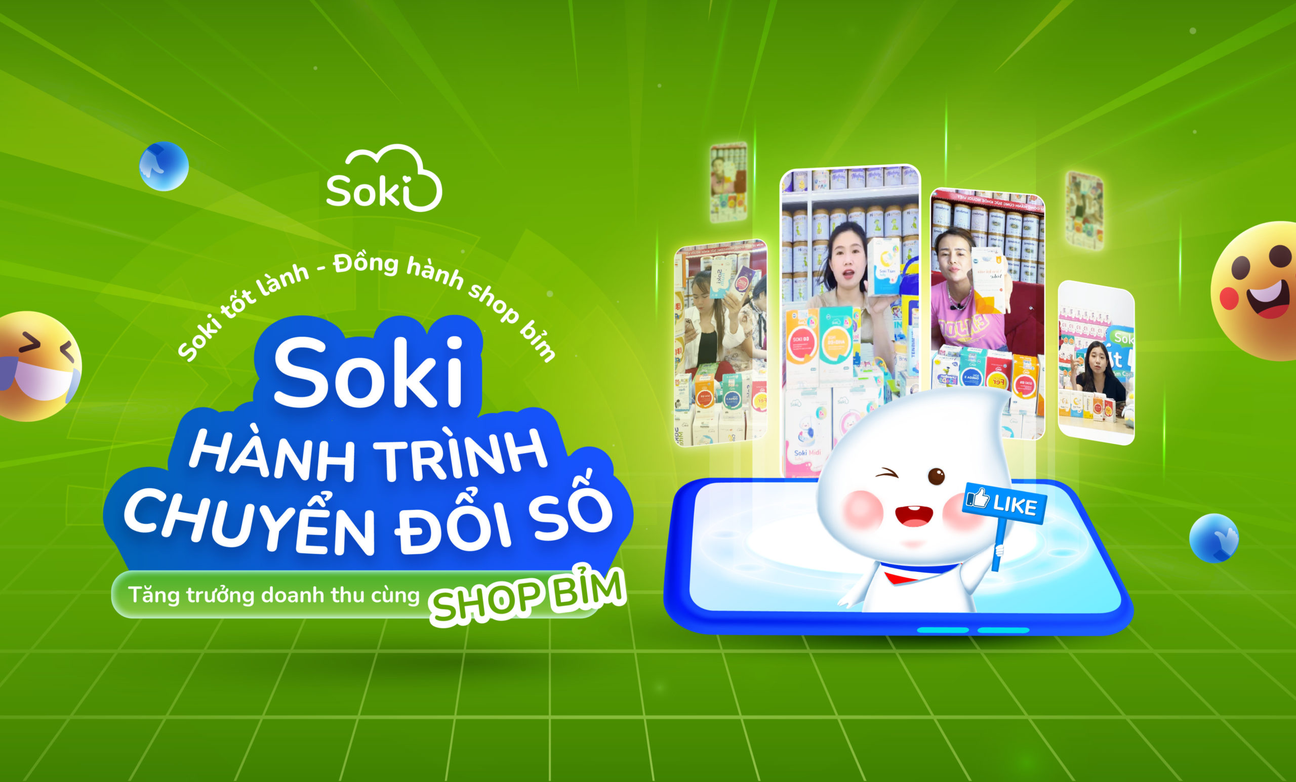 Shop bỉm 3 miền & hành trình bứt tốc chuyển đối số cùng Soki