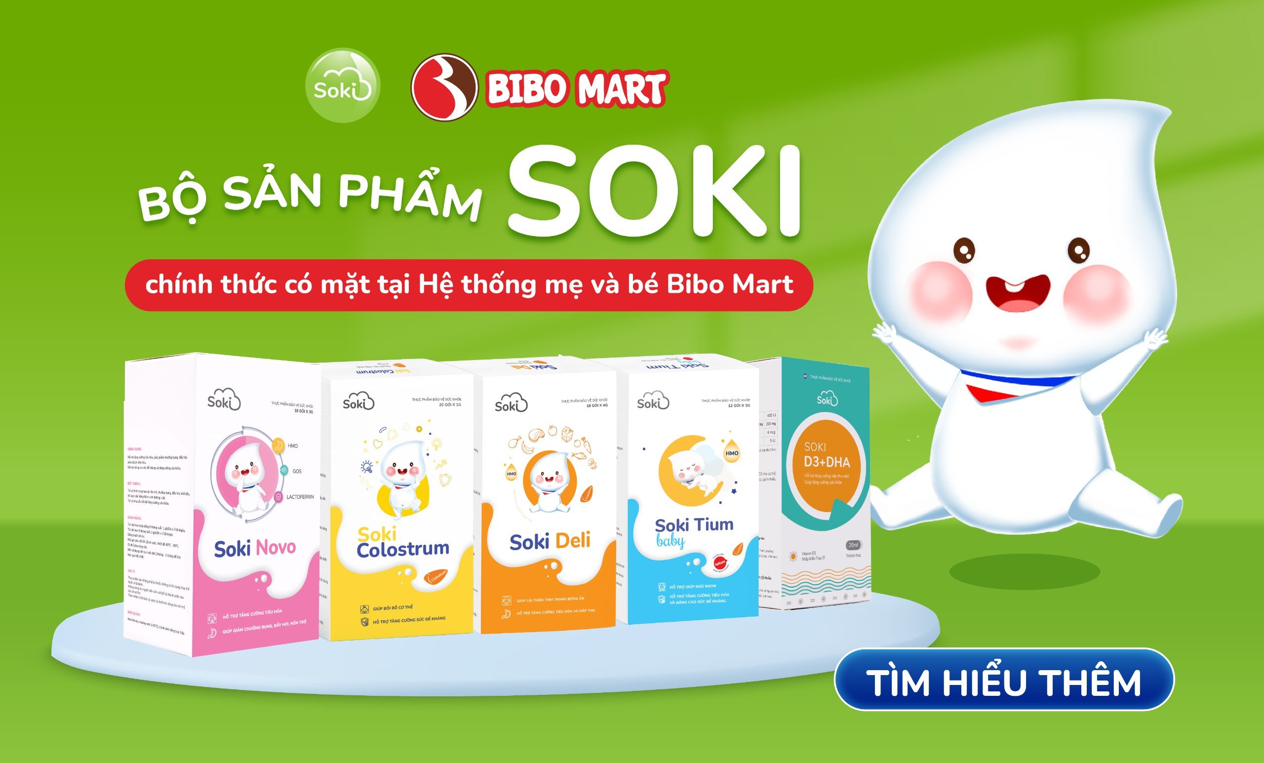 Bộ sản phẩm Soki chính thức có mặt tại Bibomart