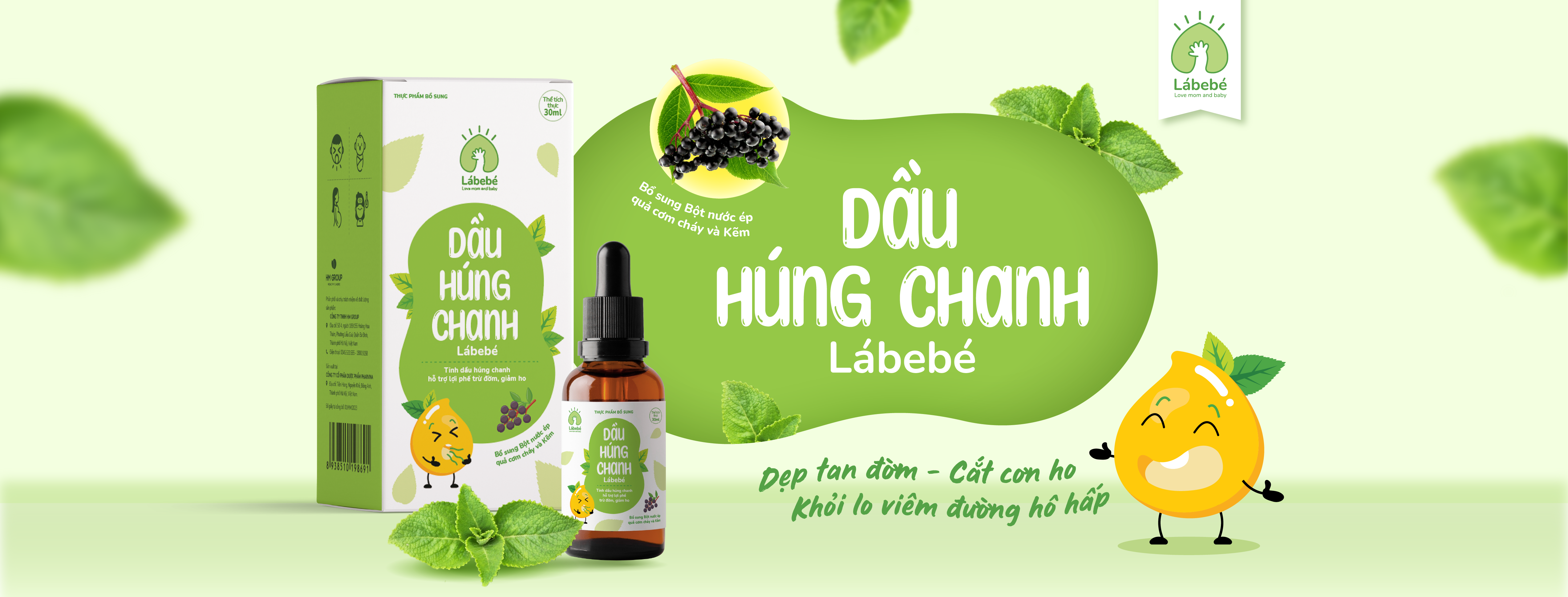 Dầu húng chanh Lábebé - Giải pháp không kháng sinh cho con một hệ hô hấp khỏe