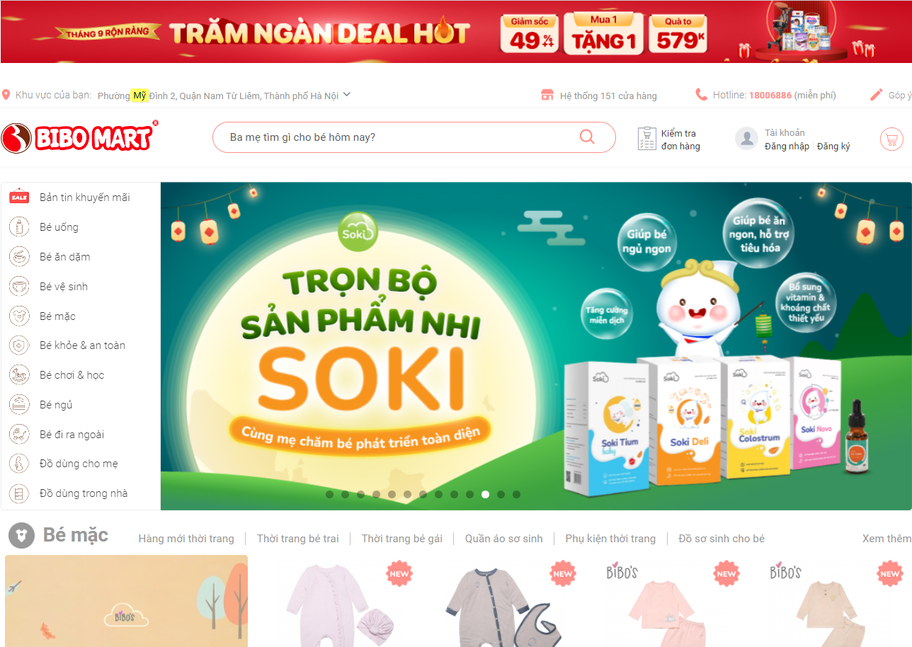 Bộ sản phẩm nhi được săn đón tại Bibo Mart