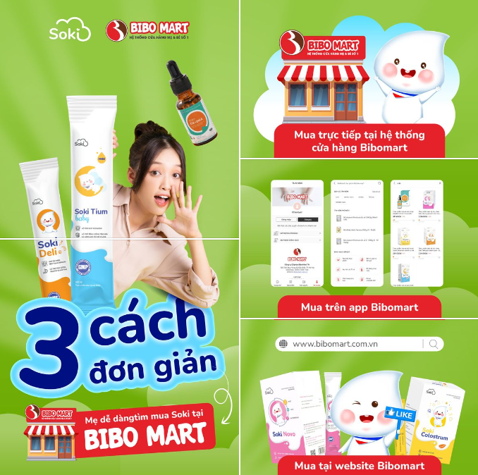 3 cách đơn giản cho mẹ đặt mua Soki tại Bibo Mart